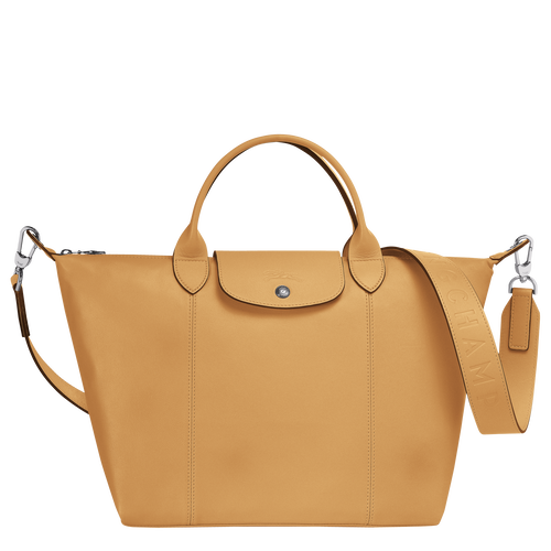 Top handle bag M Le Pliage Cuir Honey (L1515757P15) | Longchamp US