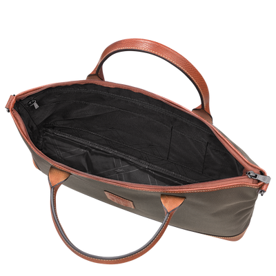 Boxford S Briefcase Brown - Canvas | Longchamp US