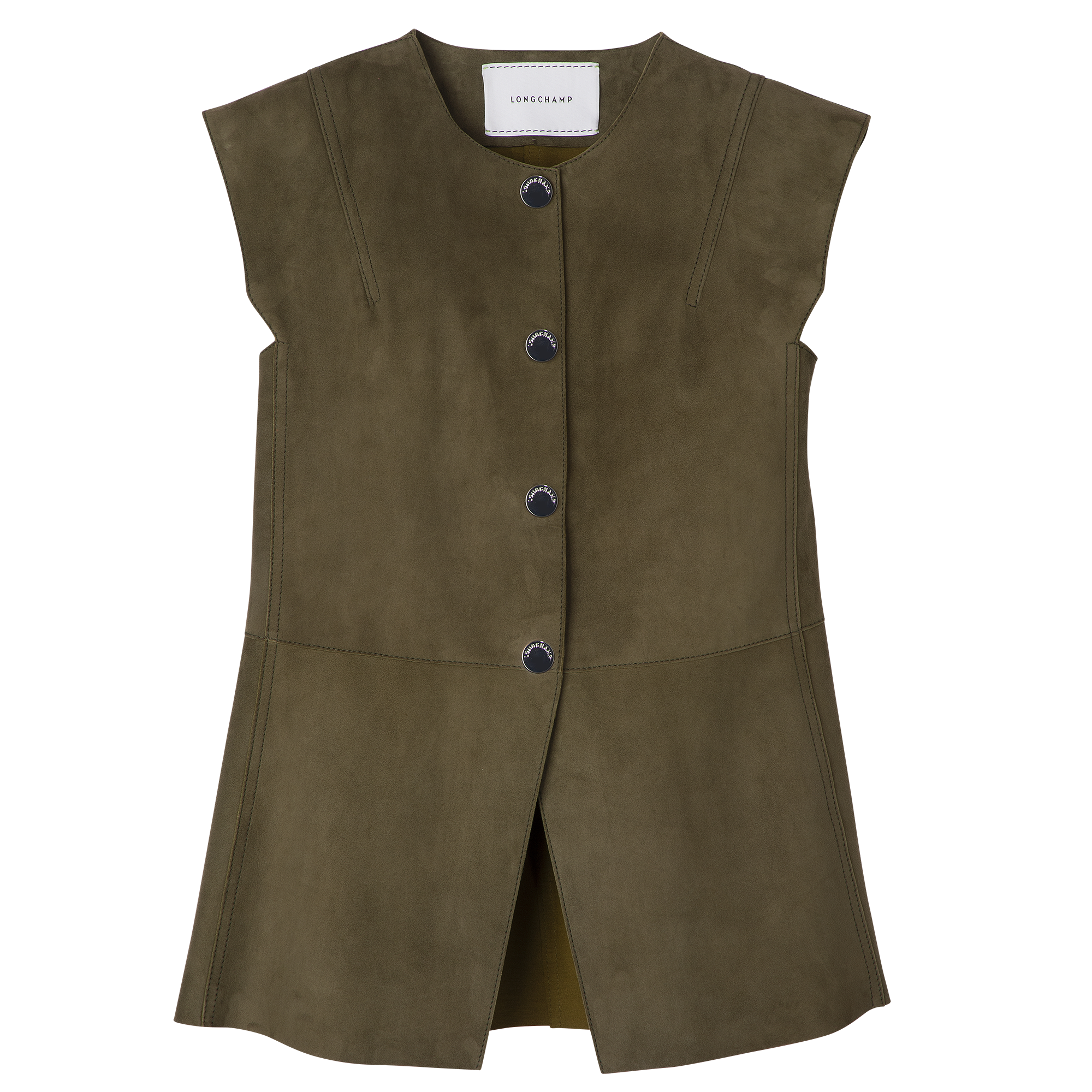 Sleeveless jacket, Khaki - View 1 of
        5 - zoom in null Sleeveless jacket, Khaki