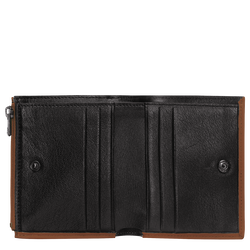 Longchamp 3D Wallet , Cognac - Leather