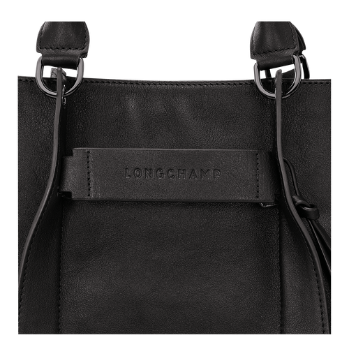 Longchamp 3D Tas met handgreep aan de bovenkant L , Zwart - Leder - Weergave 6 van  6