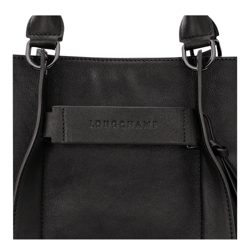 Longchamp 3D Tas met handgreep aan de bovenkant L , Zwart - Leder - Weergave 6 van  6