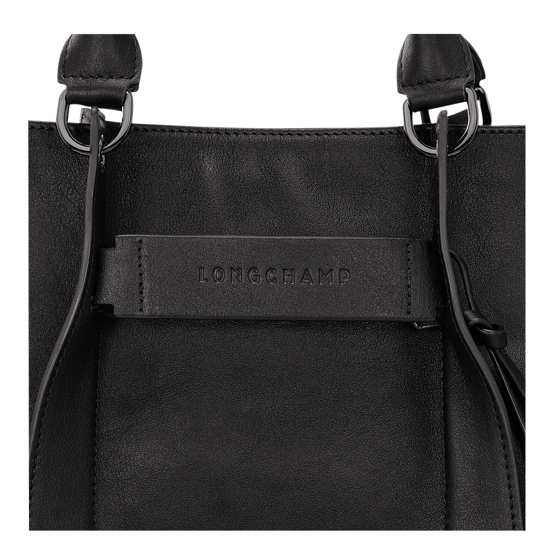 Longchamp 3D Tas met handgreep aan de bovenkant L , Zwart - Leder  - Weergave 6 van  6