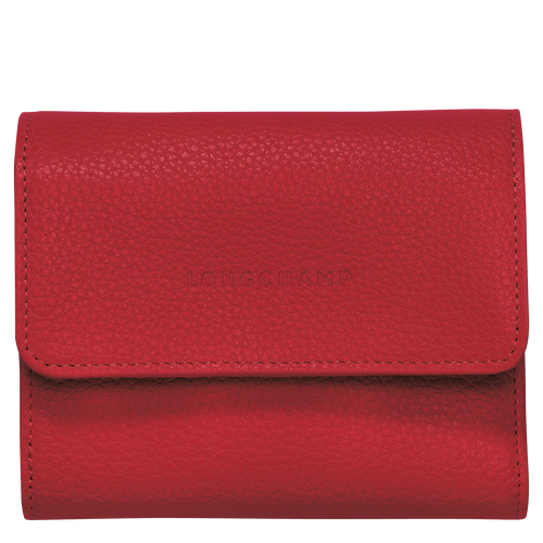 Compact wallet Le Foulonné Red (30000021545) | Longchamp US Compact wallet Le Foulonné Red (30000021545) | Longchamp US