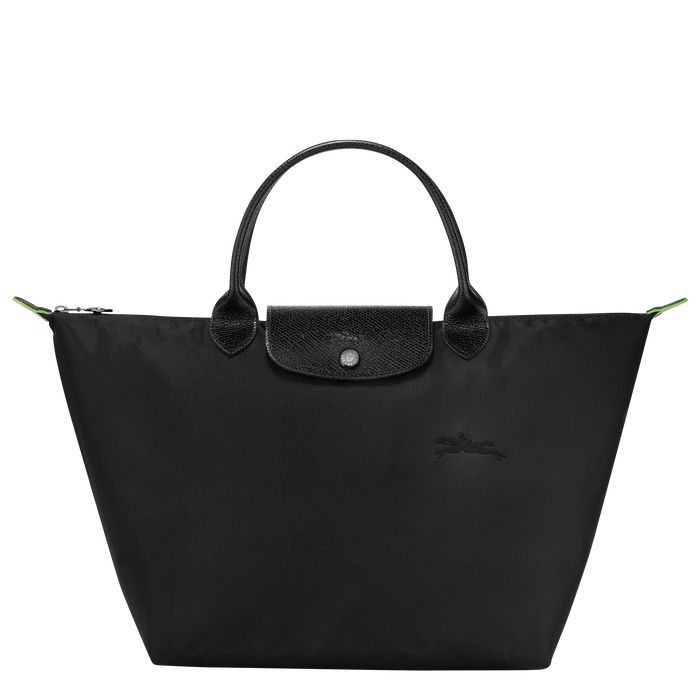 Le Pliage Green Top handle bag M, Black
