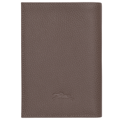 Le Foulonn&eacute; Passport cover , Taupe - Leather