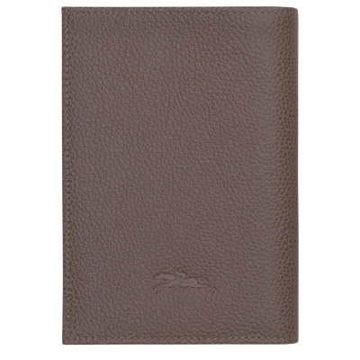 Le Foulonn&eacute; Passport cover, Taupe