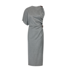 Dress , Grey - Flannel
