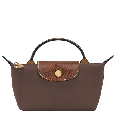 Le Pliage Original Pouch with handle , Mocha - Recycled canvas