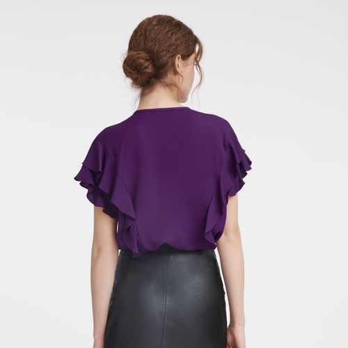 Blouse , Violet - Crepe - View 4 of  4