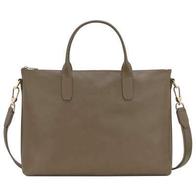 Le Foulonné S Briefcase , Caper - Leather