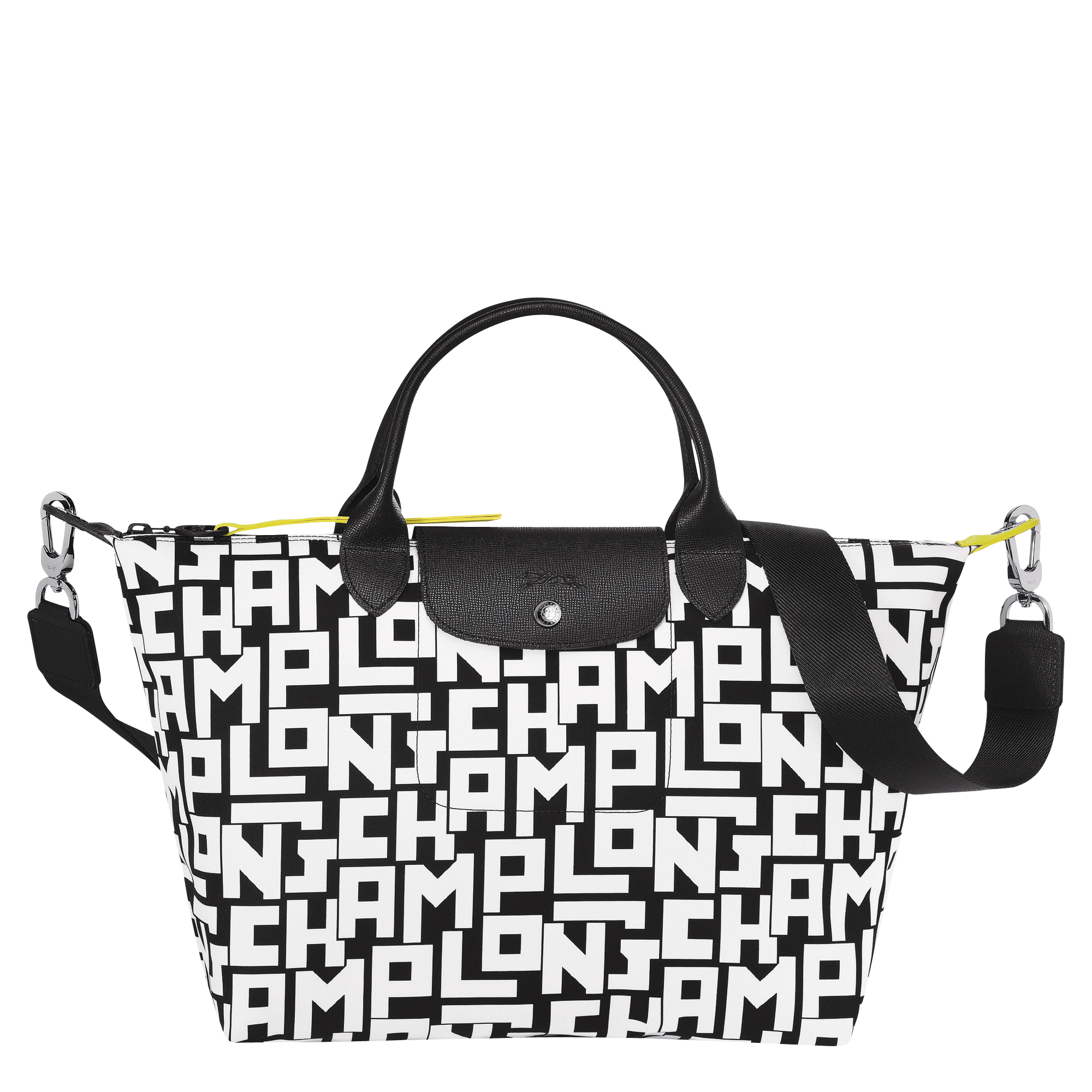 Le Pliage LGP Handtasche L, Schwarz/Weiss