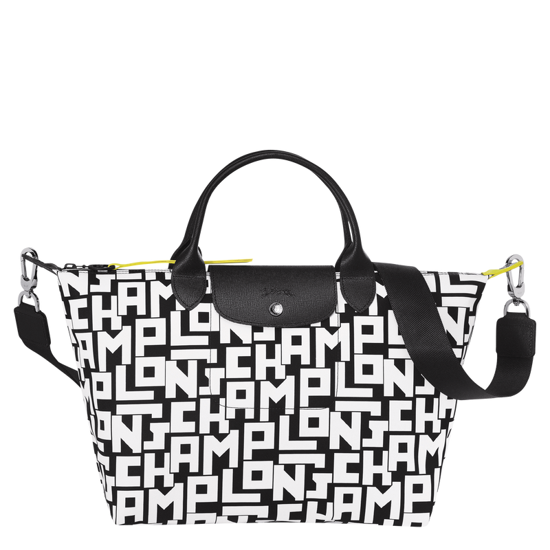 Handtasche L Le Pliage LGP , Canvas - Schwarz/Weiss  - Ansicht 1 von 4