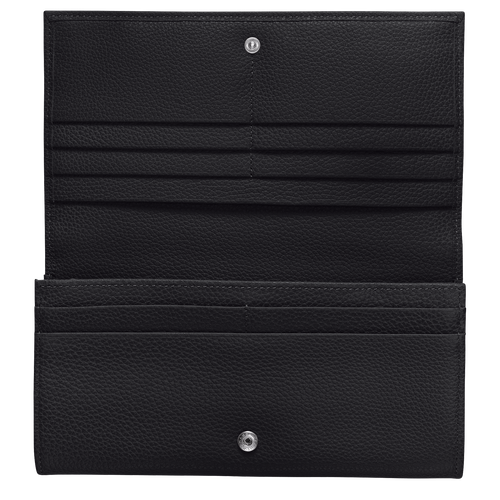 Long continental wallet Le Foulonné Black (L3146021047) | Longchamp US Long continental wallet Le Foulonné Black (L3146021047) | Longchamp US