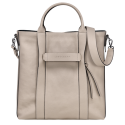 Sac cabas L Longchamp 3D , Cuir - Argile