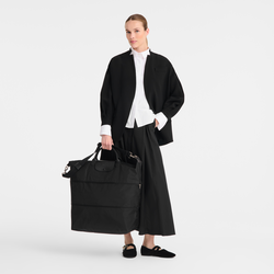 Le Pliage One S Extensible travel bag , Black - Recycled canvas
