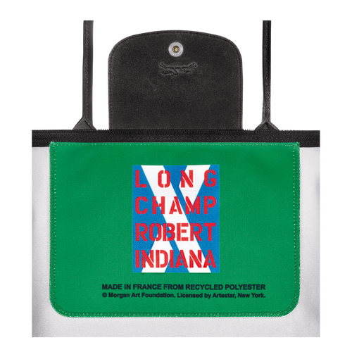 Sac cabas M Longchamp x Robert Indiana , Toile - Rouge - Vue 5 de 6