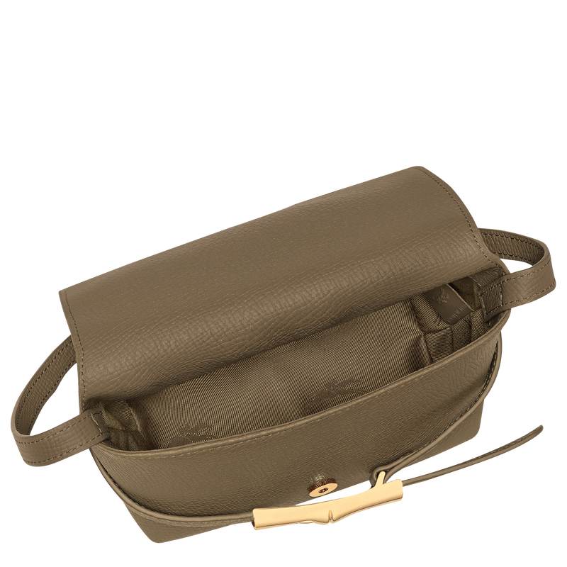 Sac bandouli&egrave;re S Le Smart , Cuir - Olive  - Vue 5 de 6