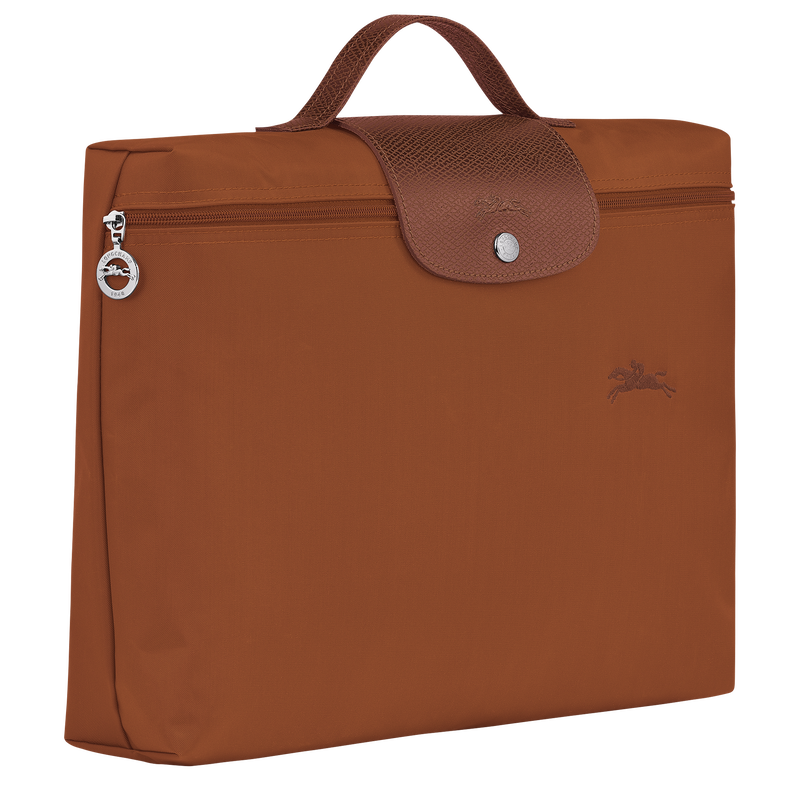 Dokumentenmappe S Le Pliage Green , Recyceltes Canvas - Cognac  - Ansicht 3 von 7