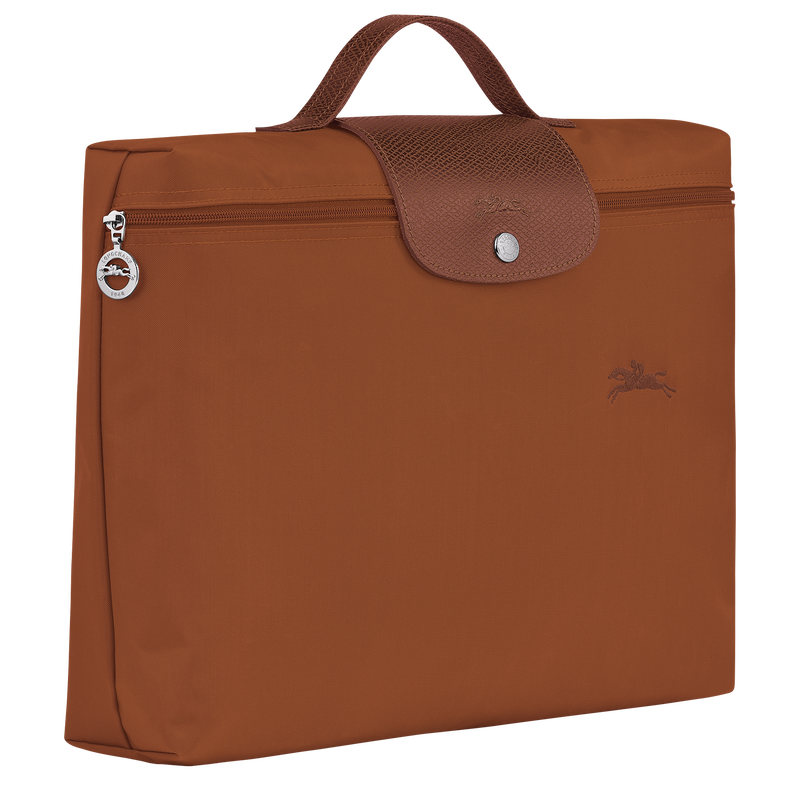 Le Pliage Green S Briefcase , Cognac - Recycled canvas  - View 3 of  6