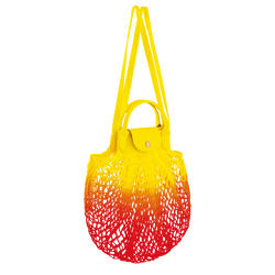 Le Pliage Filet Bolso con asa superior L, Amarillo/Naranja