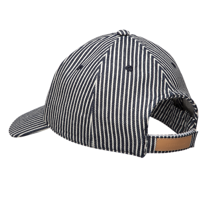 Cap , Navy - Jacquard stripes