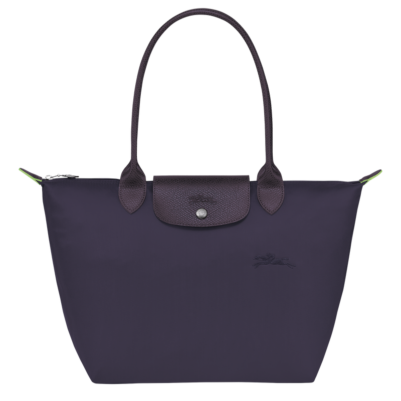 Le Pliage Green M Tote bag , Bilberry - Recycled canvas  - View 1 of  5