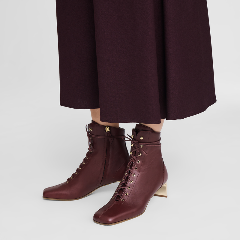 La Patineuse Botas bajas de tac&oacute;n alto , Cuero - Burdeos  - Vista 5 de 5