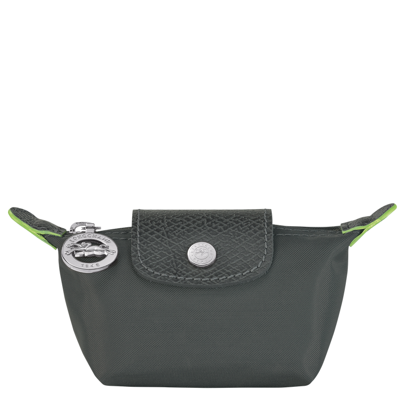 Le Pliage Green Coin purse , Graphite - Recycled canvas  - View 1 of  3