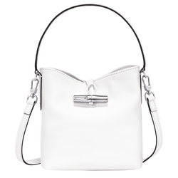 Beuteltasche XS Roseau , Leder - Weiss