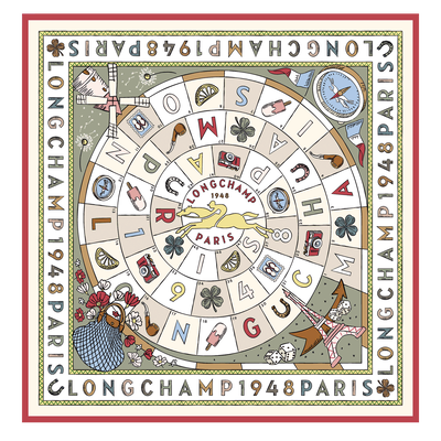 Seidenschal 90 Le Jeu de Cheval , Seide - Mandelgr&uuml;n