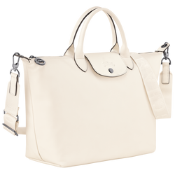 Le Pliage Xtra L Handbag , Ecru - Leather