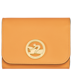 Cartera compacta Box-Trot , Pelle - Albicocca