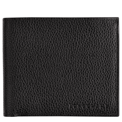 Le Foulonné Wallet Black - Leather | Longchamp US