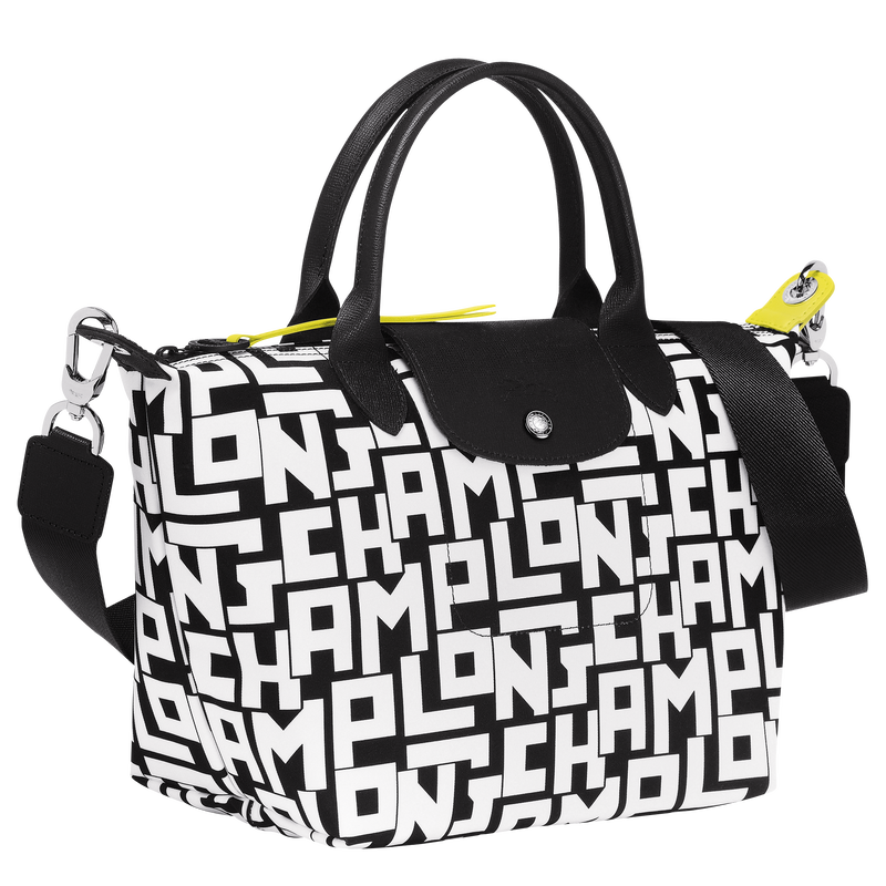 Le Pliage LGP Top handle bag S, Black/White