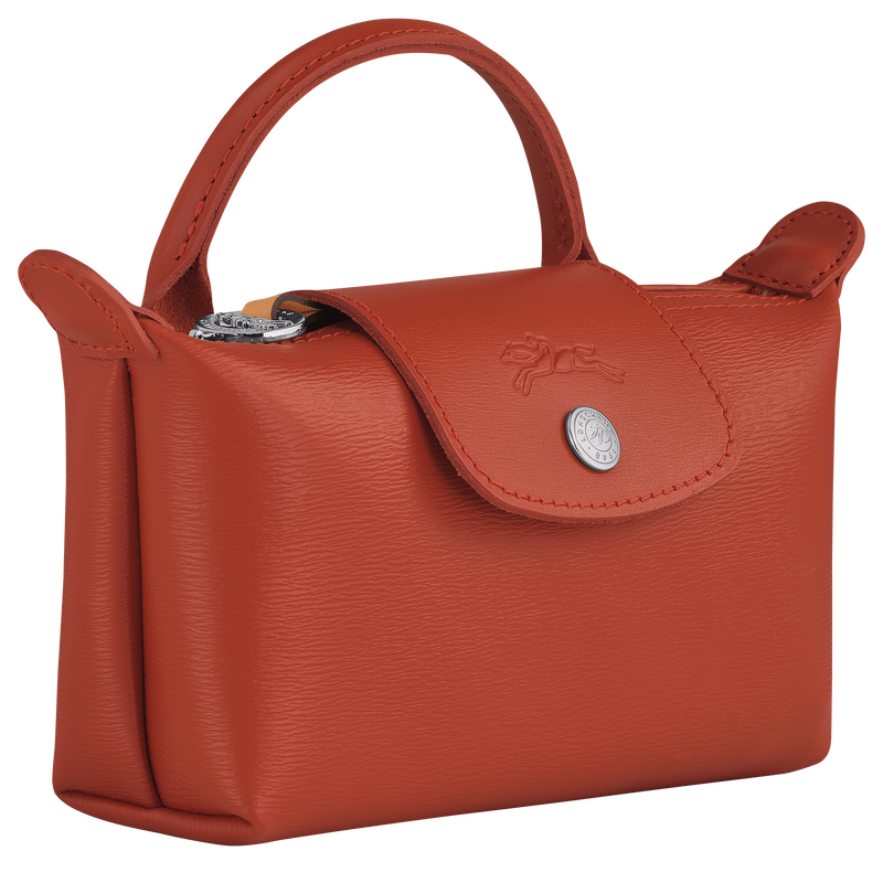 Le Pliage City Pouch with handle Terracotta - Canvas (34175HYQ213