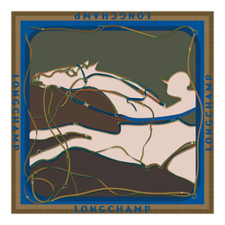 A toute Allure Silk scarf 90 , Khaki - OTHER