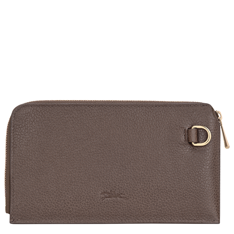 Le Foulonné Pouch , Taupe - Leather  - View 2 of  2