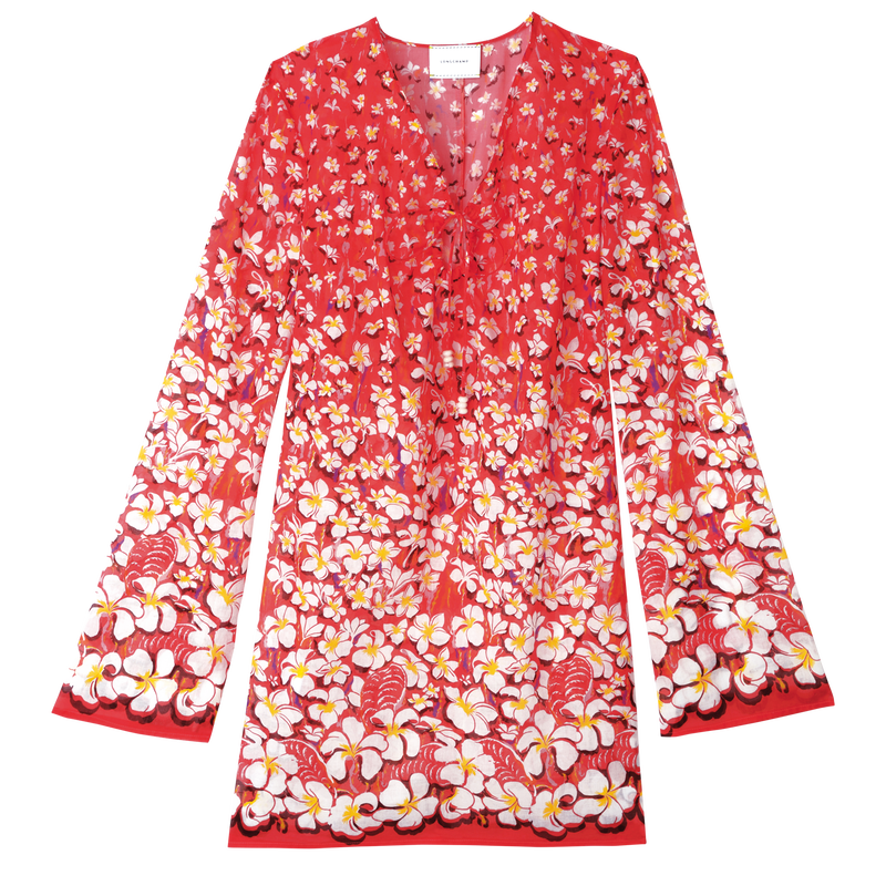 Robe , Voile - Fraise  - Vue 1 de 3