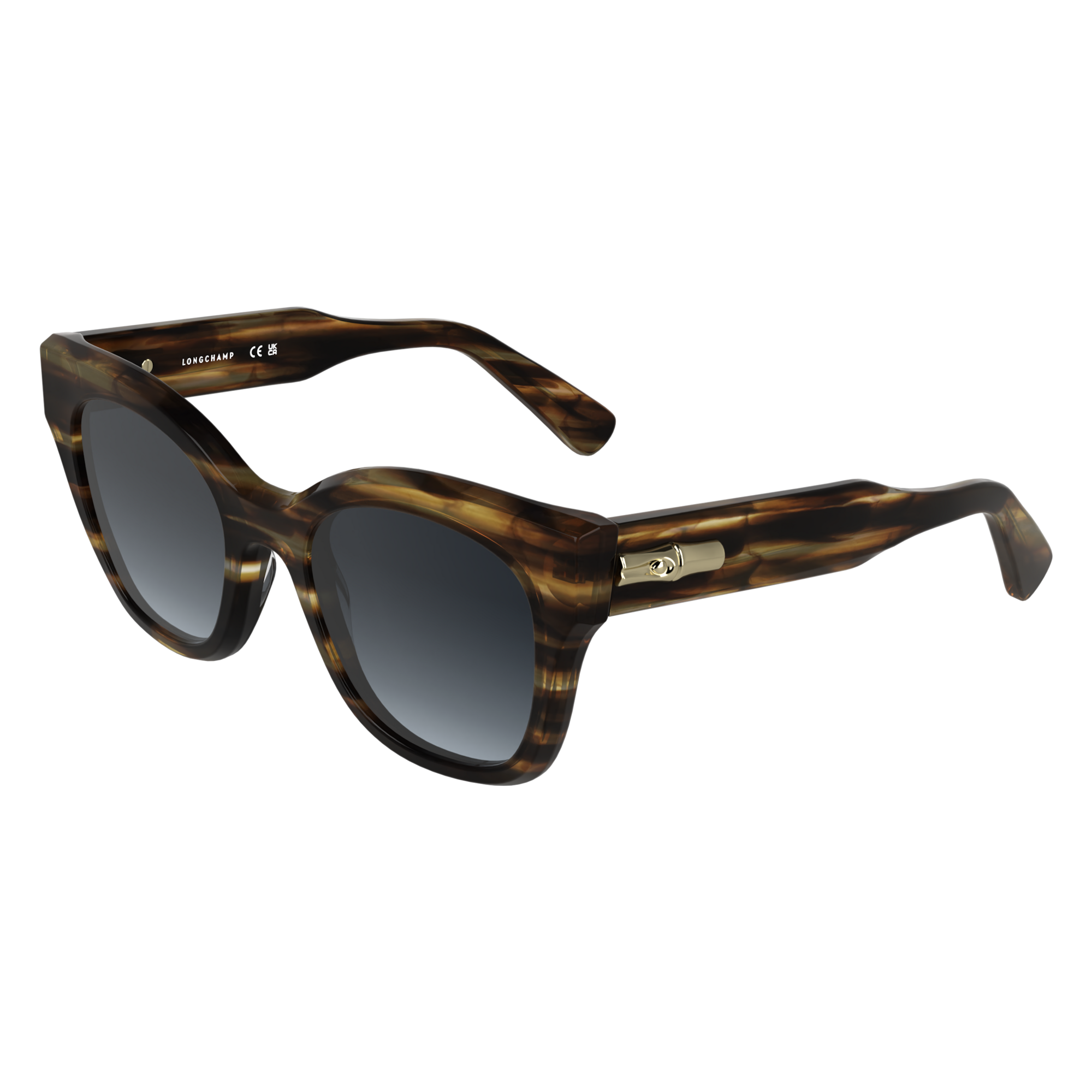 null Lunettes de soleil, Marron ray&eacute;