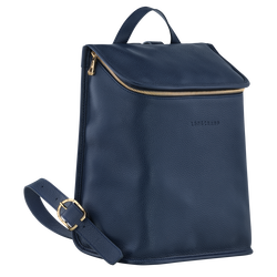 Le Foulonné Backpack , Navy - Leather