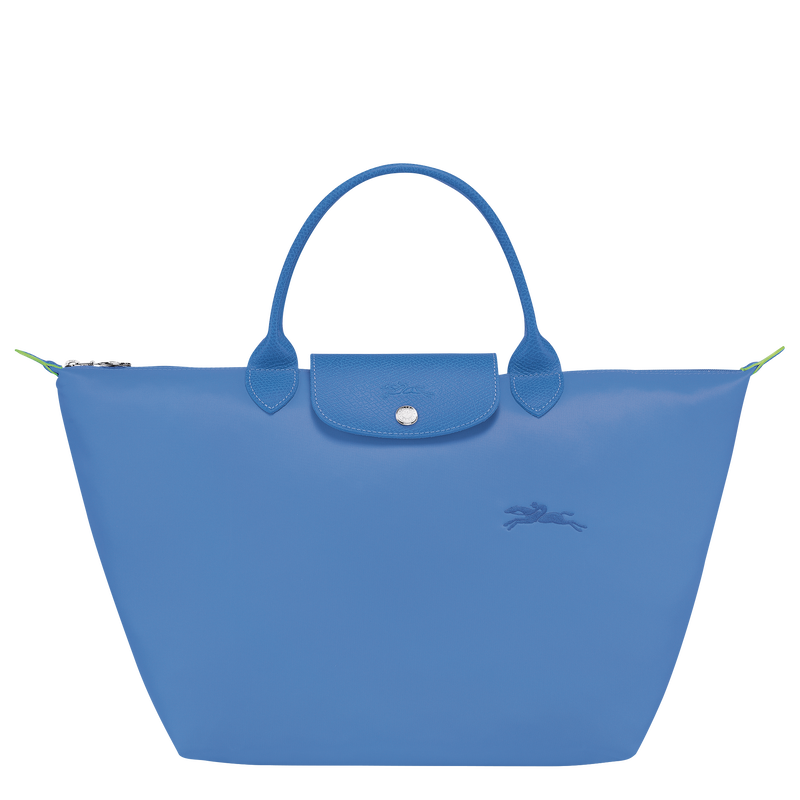 Le Pliage Green Tas met handgreep aan de bovenkant M , Cornflower - Gerecycled canvas  - Weergave 1 van  5