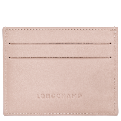 Le Roseau Card holder , Petal Pink - Leather