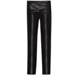Trousers , Black - Leather