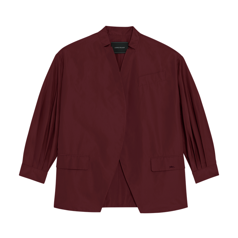 Kimono jacket , Burgundy - Techno taffeta  - View 1 of 5