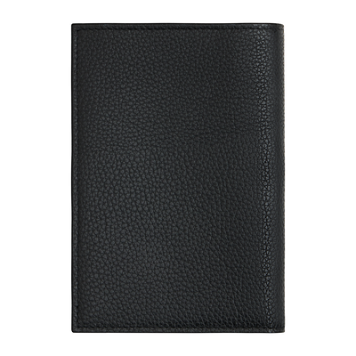 Le Foulonn&eacute; Passport cover , Black - Leather