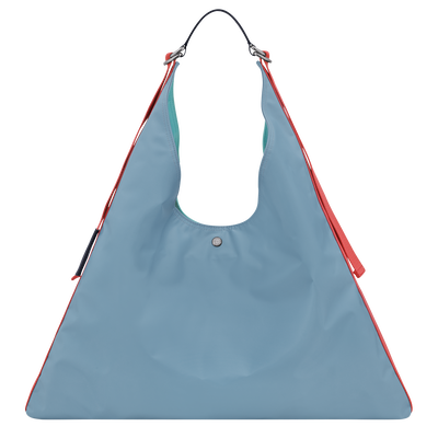 Re-Play Shoulder bag , Thunderstorm/Turquoise - Canvas
