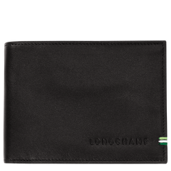 Longchamp sur Seine Wallet , Black - Leather