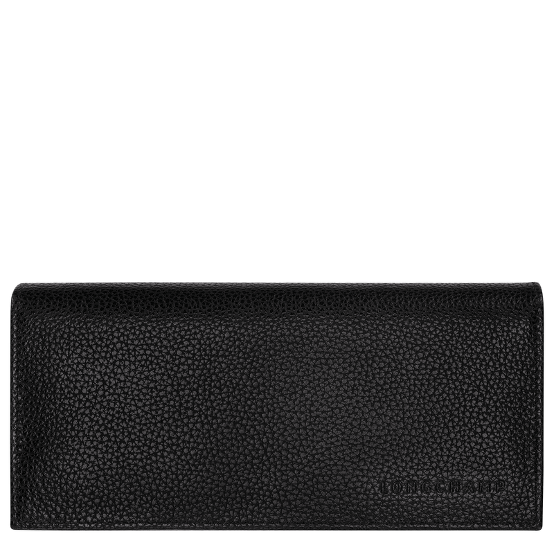 Le Foulonn&eacute; Long continental wallet , Black - Leather  - View 1 of  3