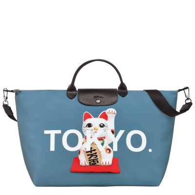 L トラベルバッグ , スレート - ファブリック